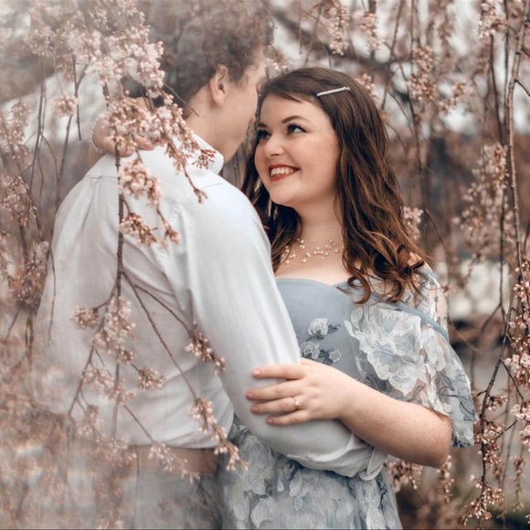 Marchessa Notte Sky Blue Romantic Gown Size 14 - Picture 3 of 3